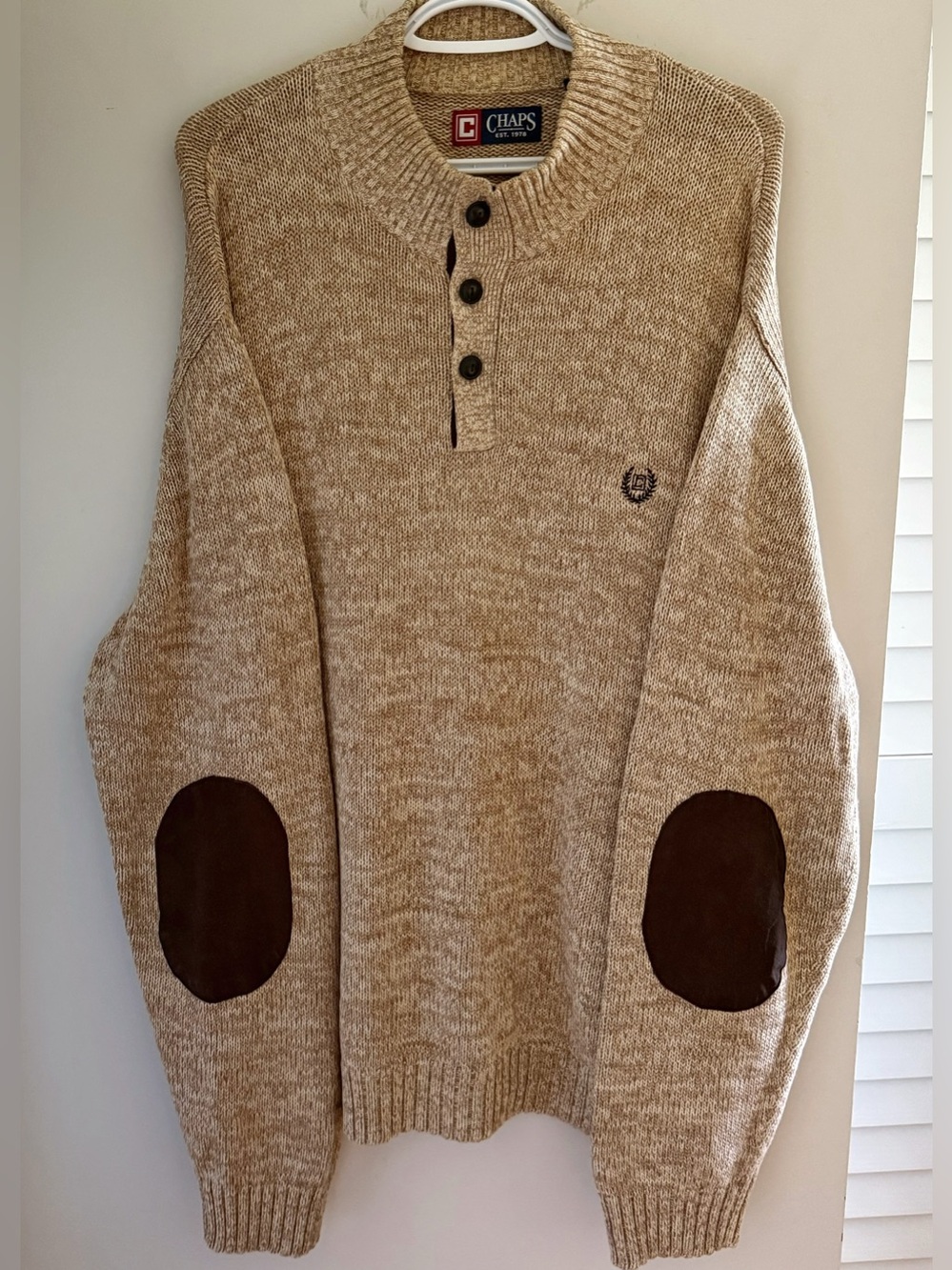 Chaps Elbow Patch Sweater XXL